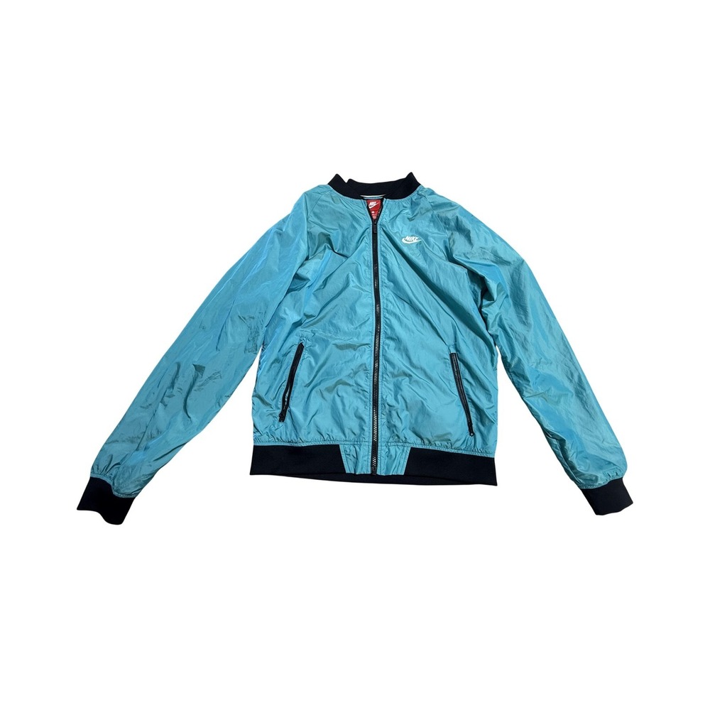 Nike Jacket Mens Medium Blue Full Zip Windbreaker Mesh Lined Athletic 924517-416